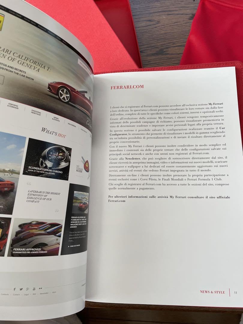 Ferrari ウェルカムブック レッド Ferrari ウェルカムブック レッド - メルカリ